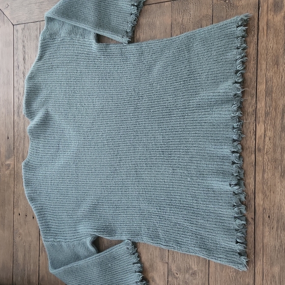 Vivian Teal Blue One Size Flowy Sweater - Picture 4 of 9